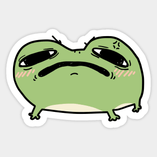 Tired frog Sticker